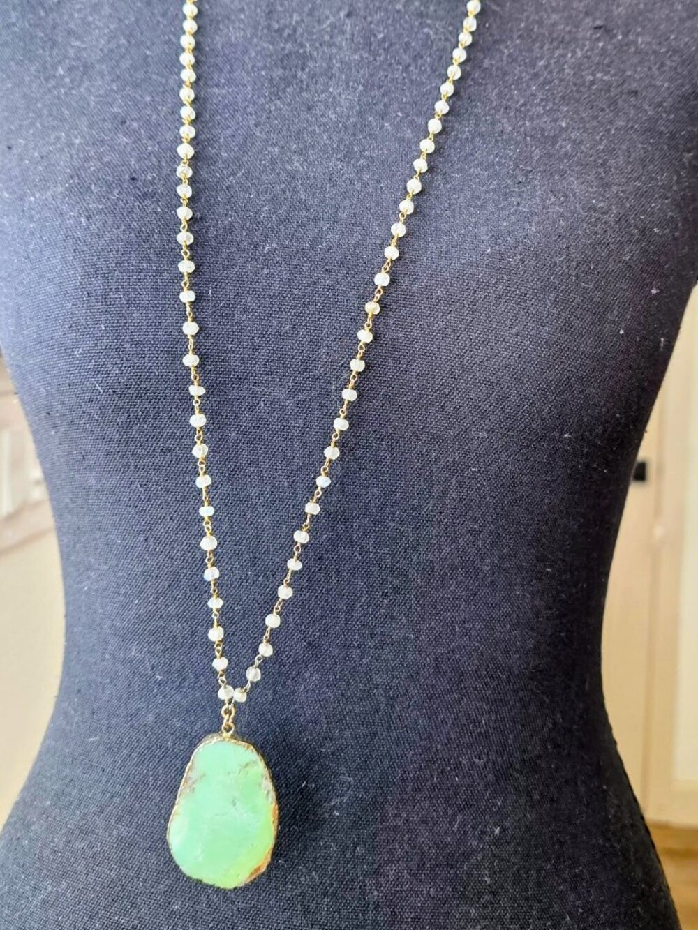 Chrysoprase Pendant Necklace